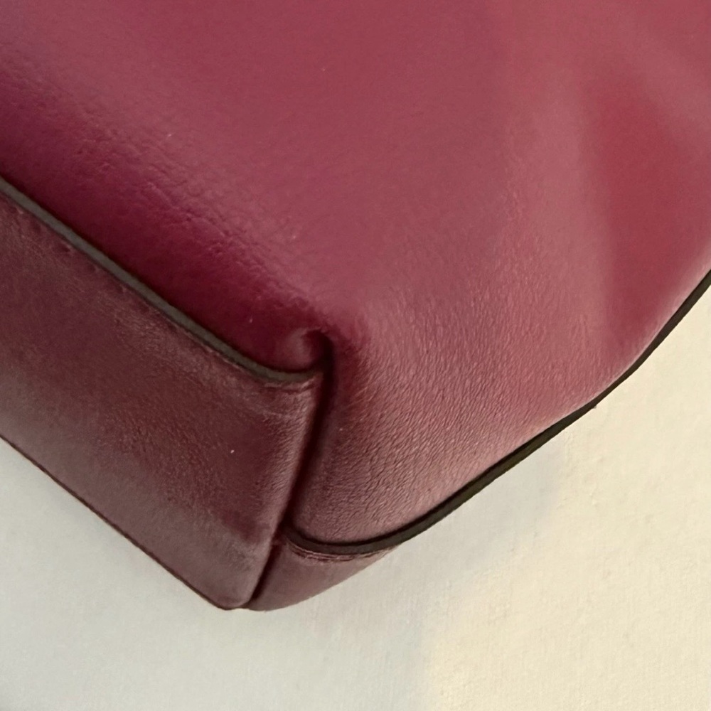 Kate Spade Patrice Satchel Crossbody Bag Deep Red Cranberry Leather - Picture 11 of 16
